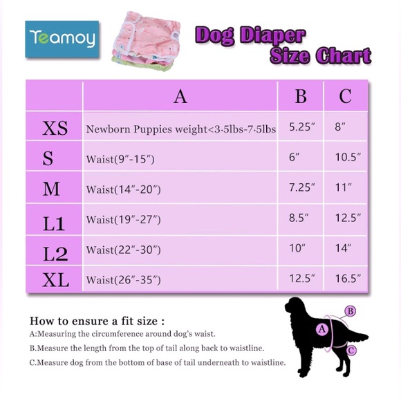 Extra Small Doggie Diapers (2pack) - Picture 7 of 12